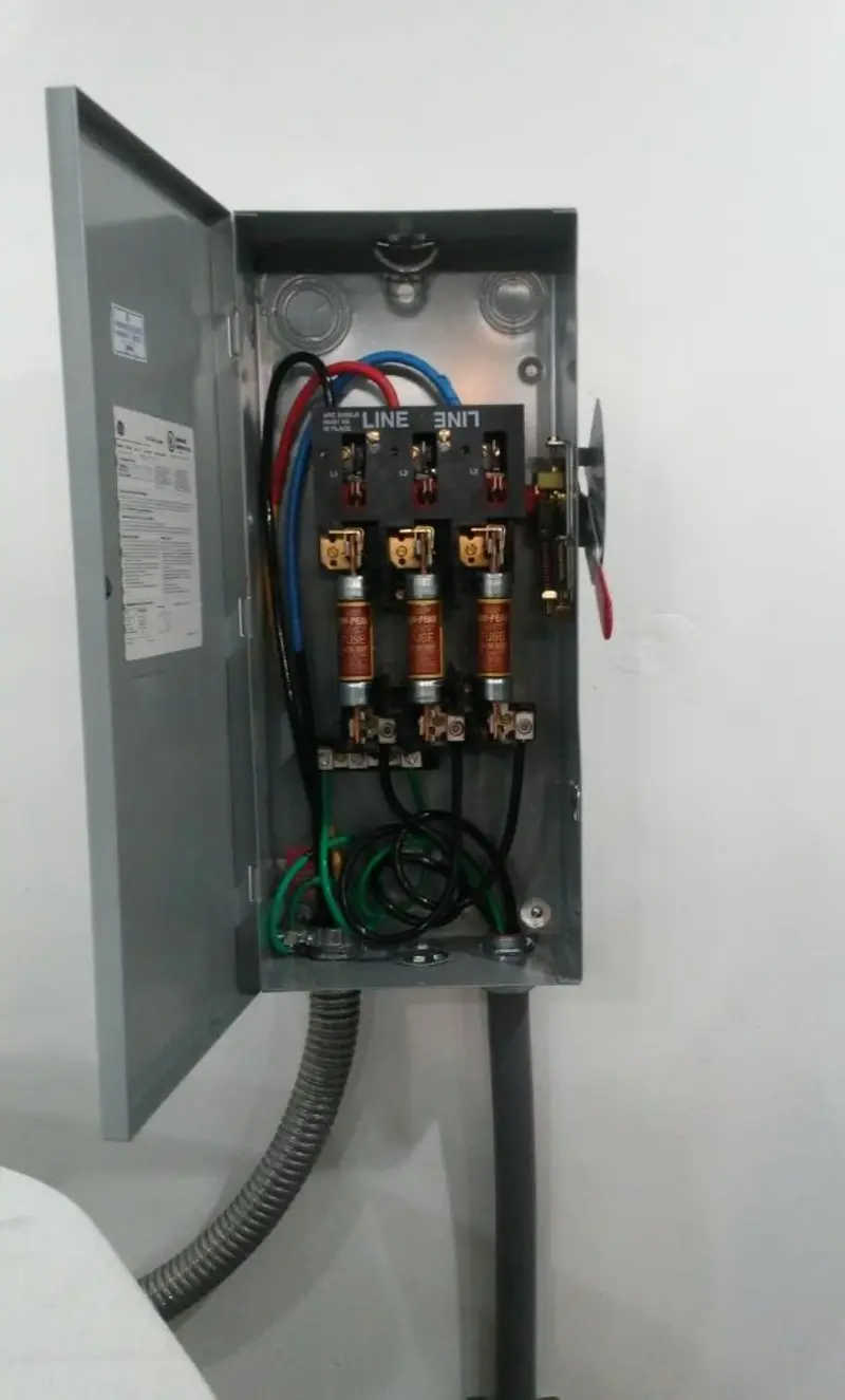 Three-phase disconnect switch installed for Electrical Wiring & Rewiring in Brookhaven